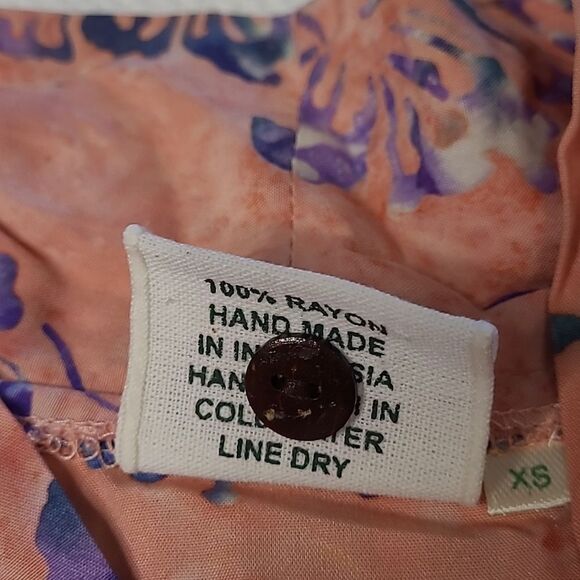Go Fish handmade in Indonesia hi-low tie front blouse - Picture 8 of 8